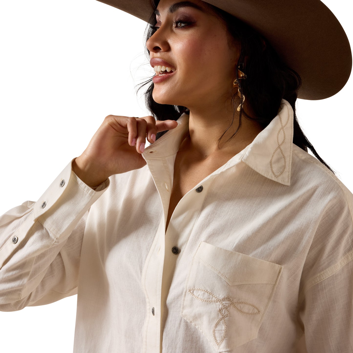 Ariat Ladies Dazzle Cloud Dancer Button Down Shirt 10073640