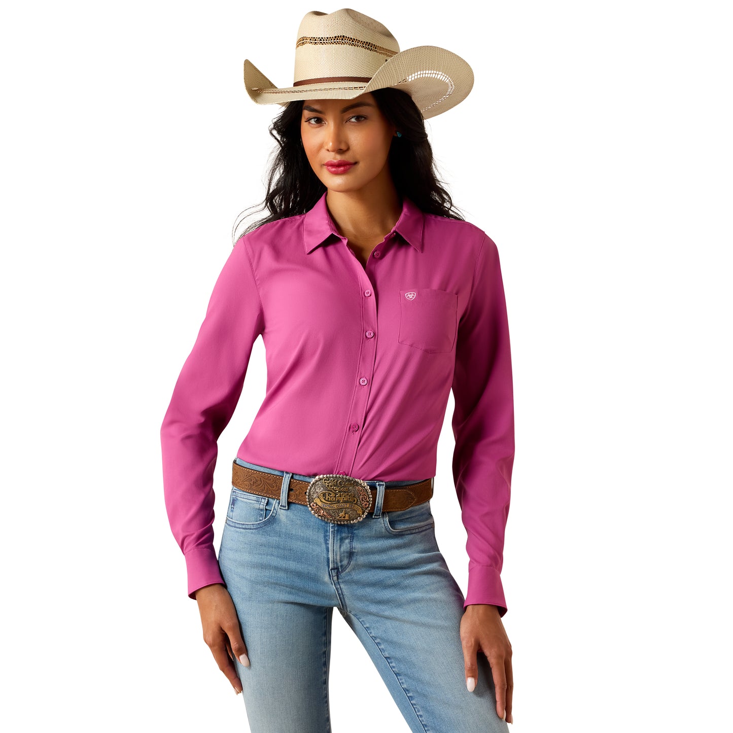 Ariat Ladies Kirby Pro Rose Sorbet Button Down Shirt 10073654