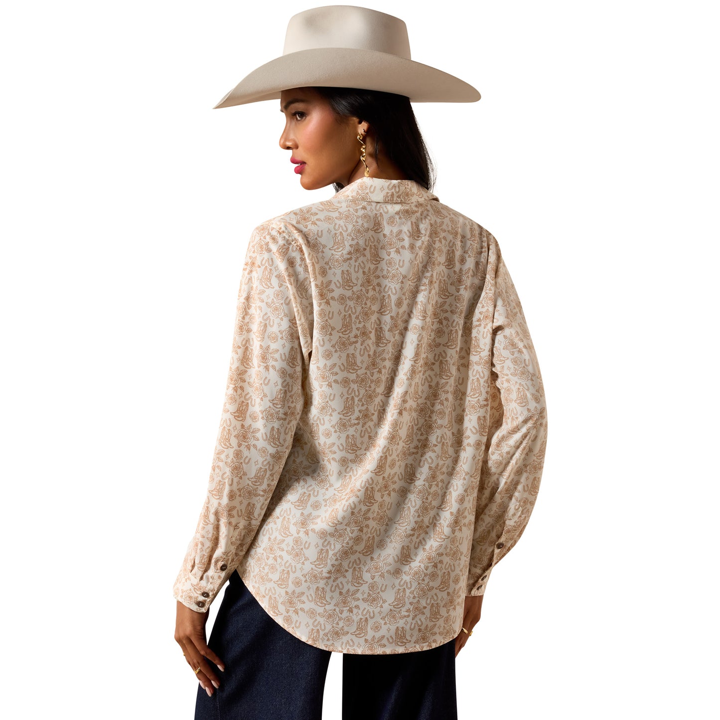 Ariat Ladies Homestyle Boots 'N' Roses Button Down Shirt 10073655