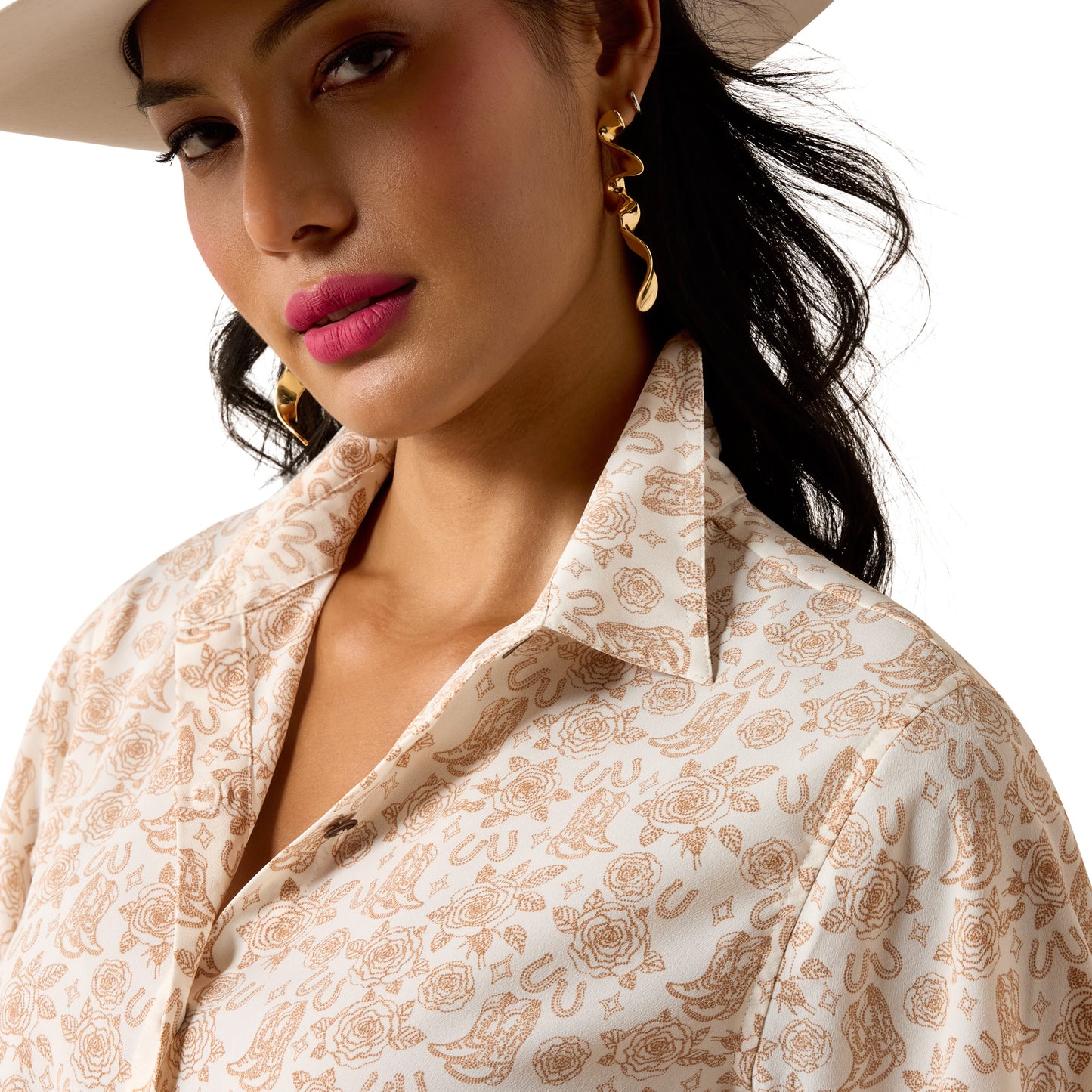 Ariat Ladies Homestyle Boots 'N' Roses Button Down Shirt 10073655