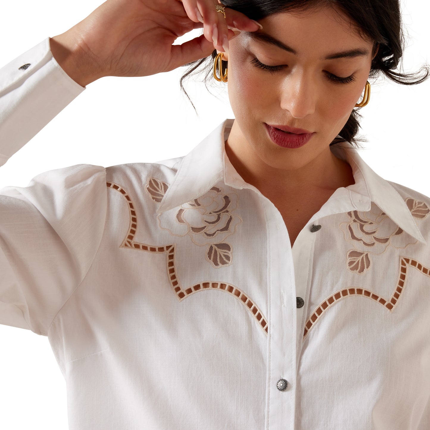 Ariat Ladies Lattice White Shirt 10073667