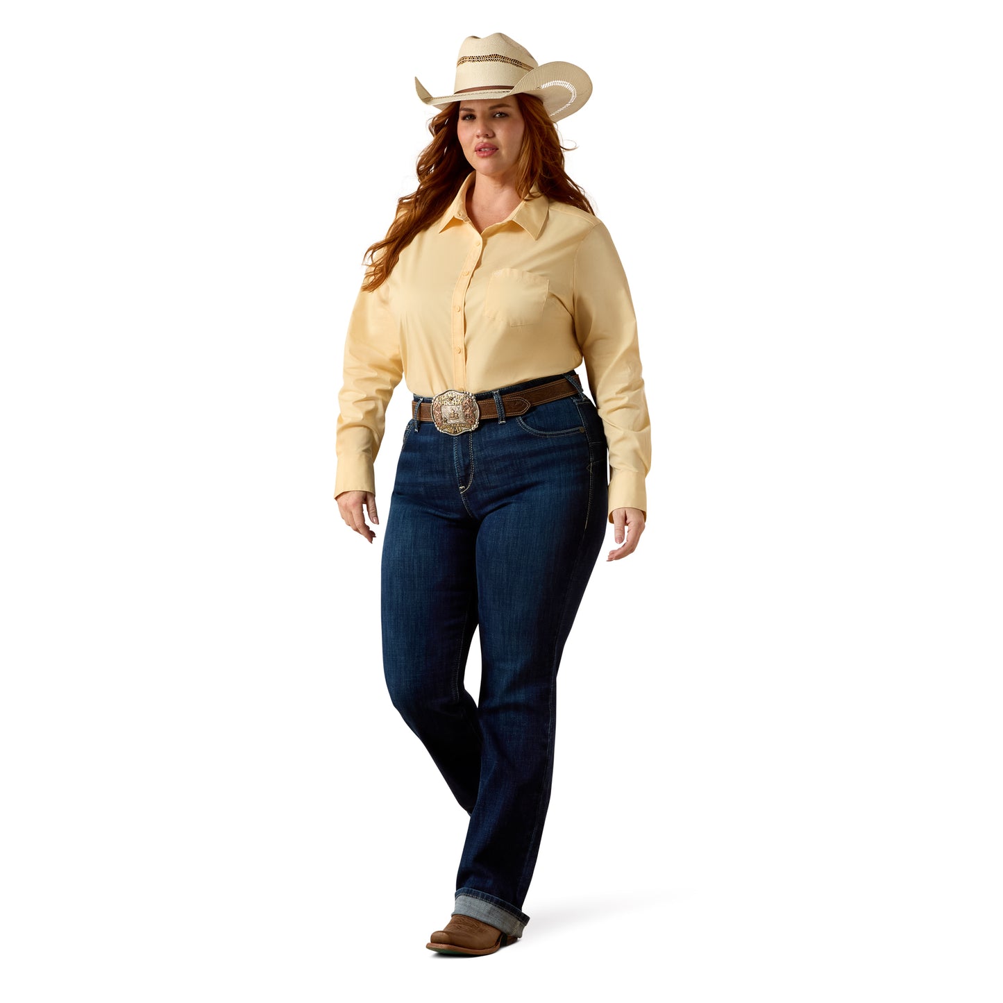 Ariat Ladies Kirby Stretch Cornhusk Button Down Shirt 10073766