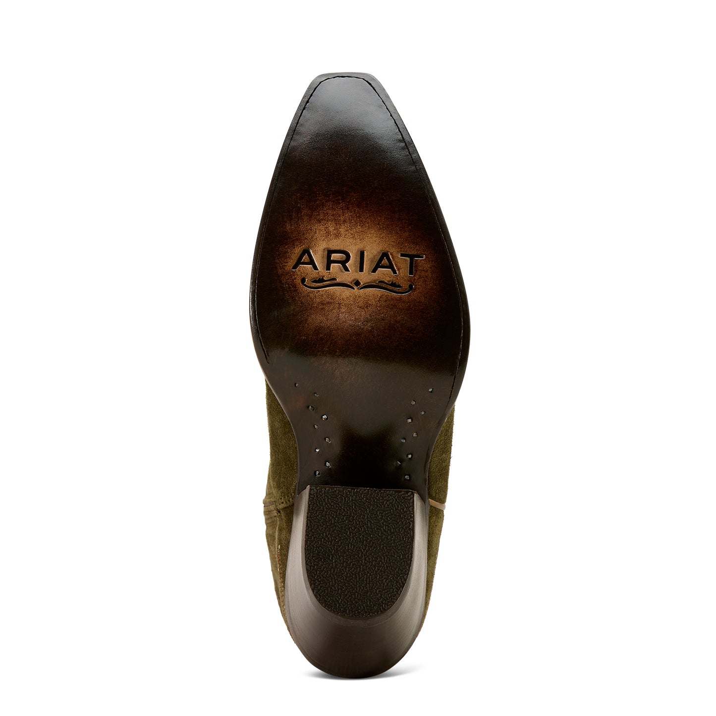 Ariat Ladies Casanova Soft Olive Suede X Toe Western Boot 10074323