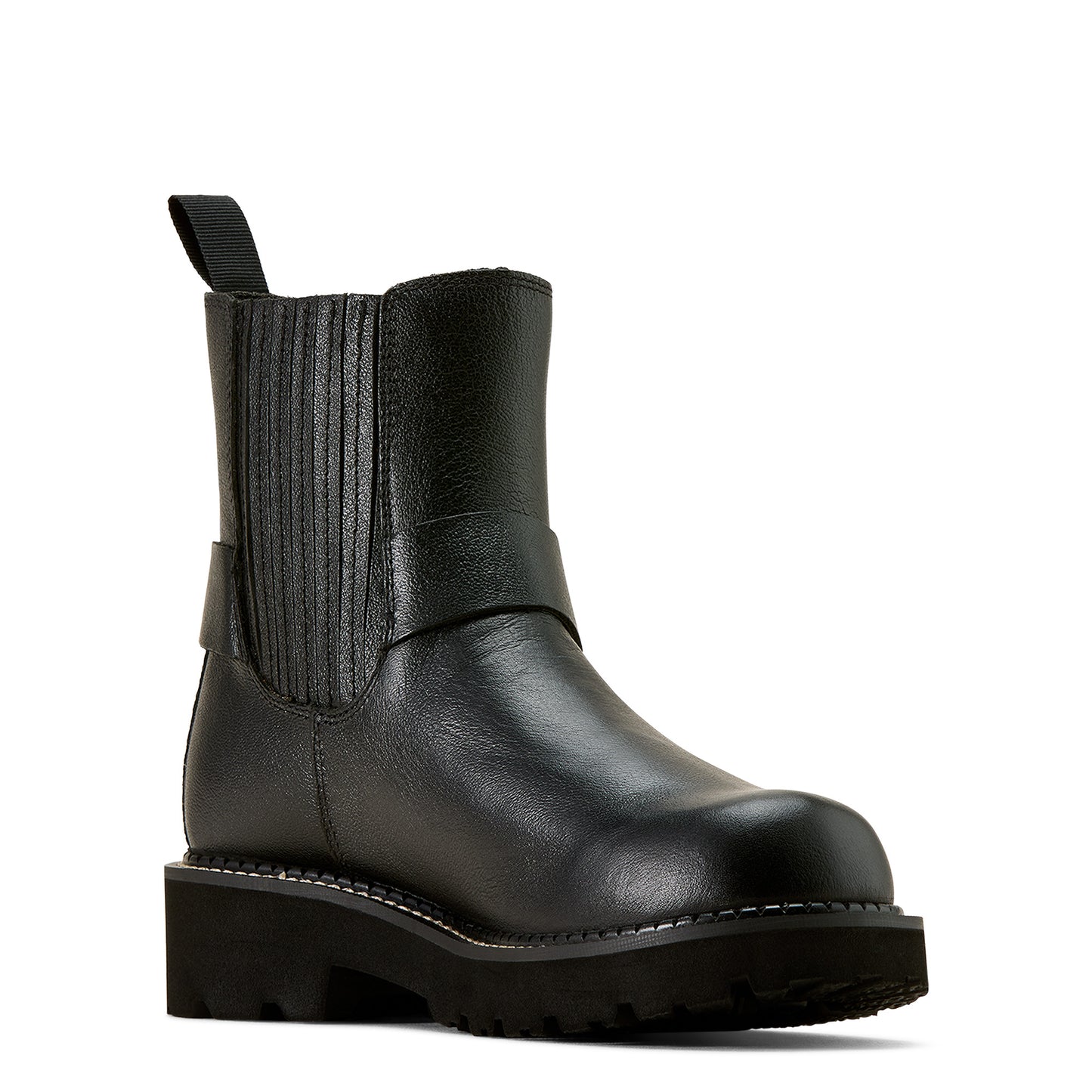 Ariat Ladies Fatbaby Chelsea Black Deertan Harness Western Boot 10074378