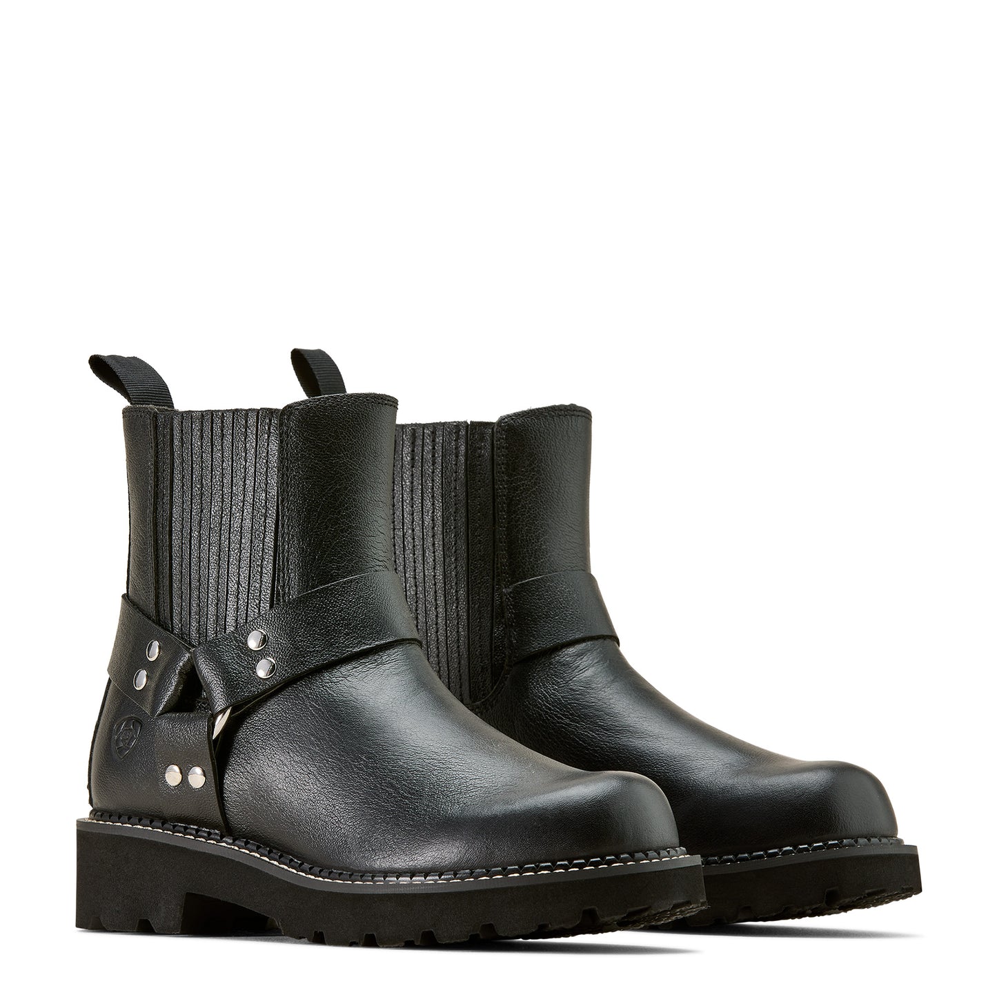 Ariat Ladies Fatbaby Chelsea Black Deertan Harness Western Boot 10074378