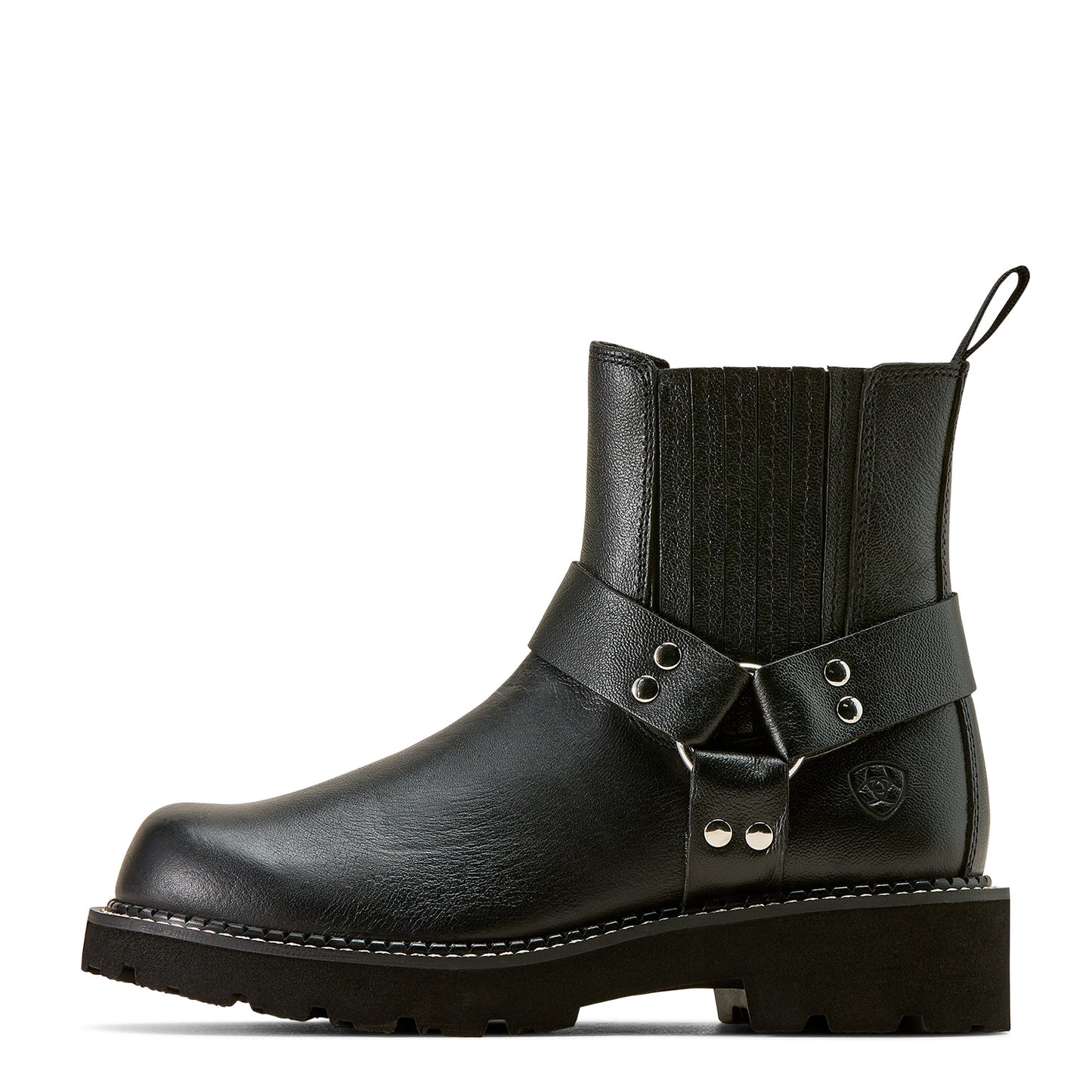 Ariat Ladies Fatbaby Chelsea Black Deertan Harness Western Boot 10074378