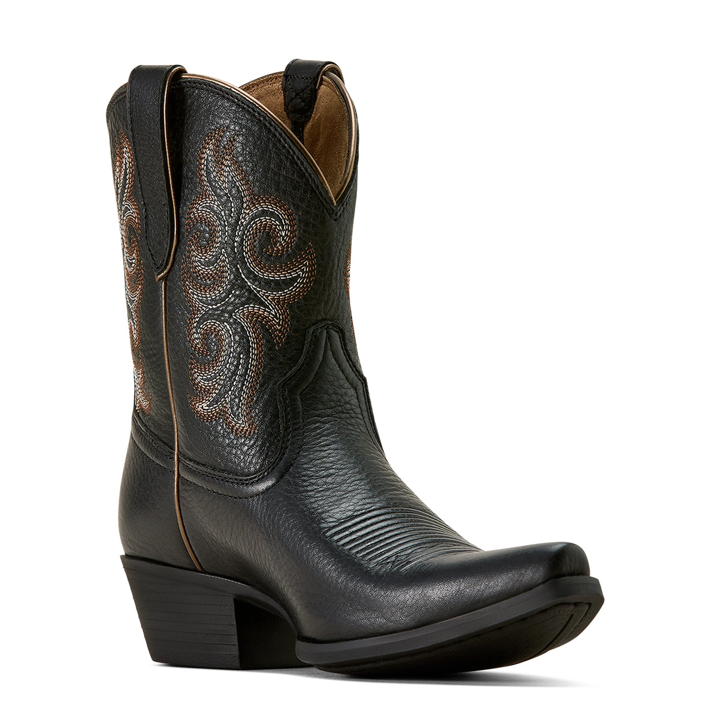 Ariat Ladies Lacona Embroidered Black Deertan Western Boot 10074382