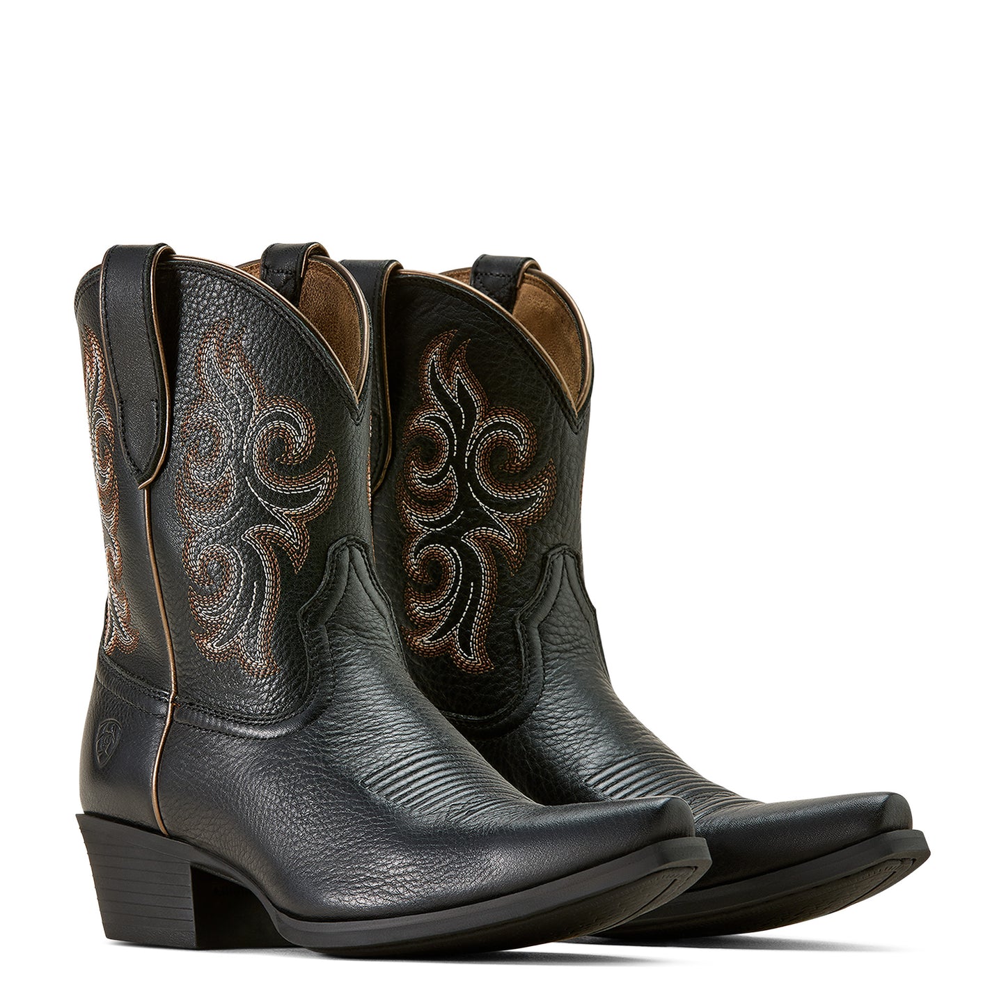 Ariat Ladies Lacona Embroidered Black Deertan Western Boot 10074382