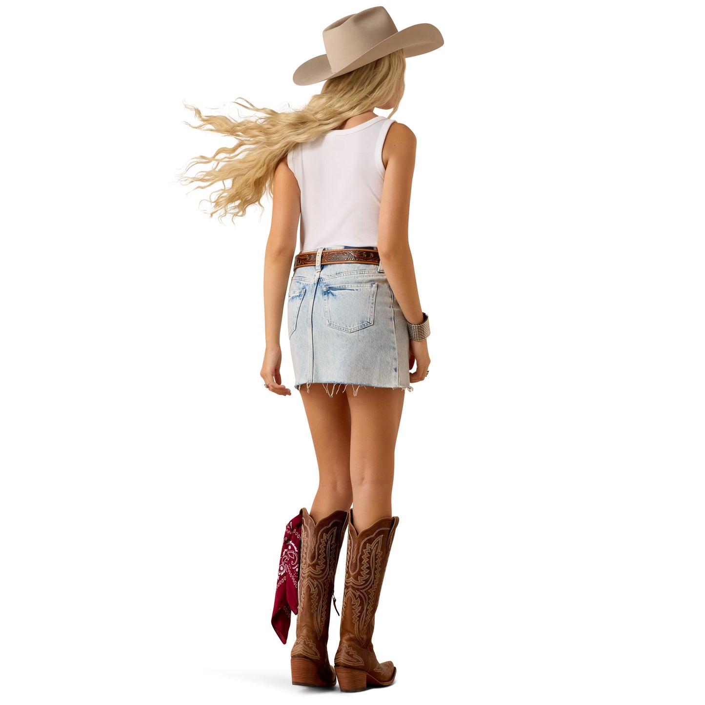 Ariat Ladies Cowgirl Florence Light Wash Mini Skirt 10074781