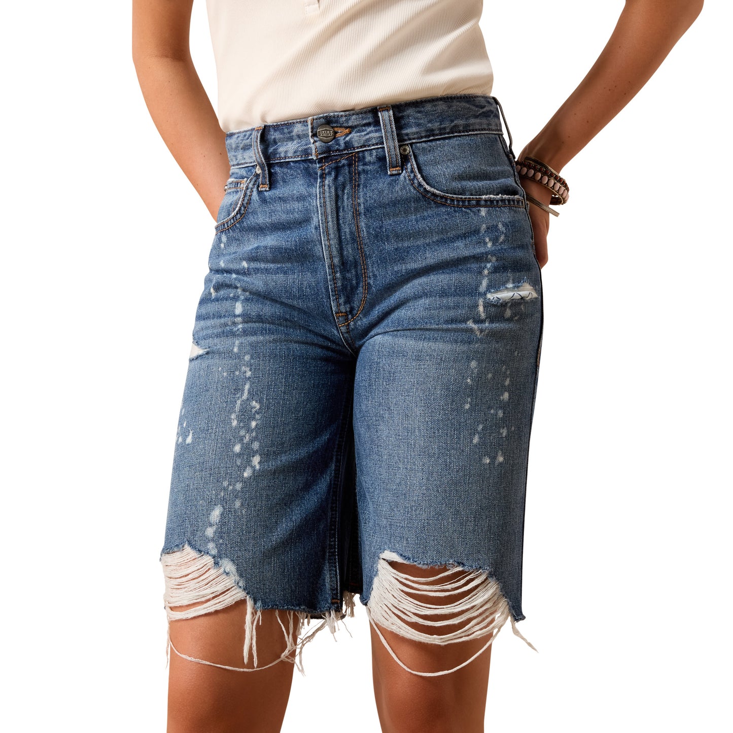 Ariat Ladies Ultra High Rise Relaxed Tomboy 10" Calistoga Denim Shorts 10074783
