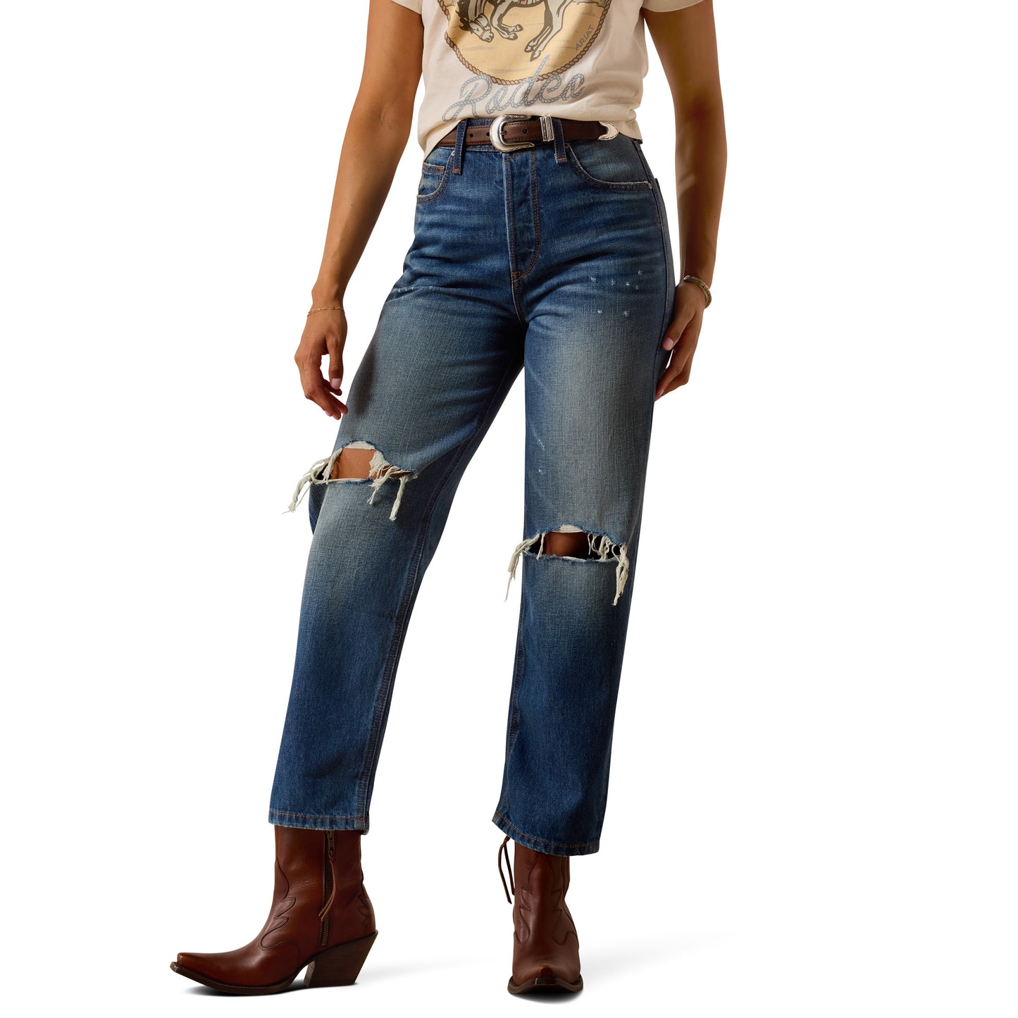Ariat Ladies Ultra High Rise Relaxed Tomboy Haiti Straight Leg Jeans 10074788