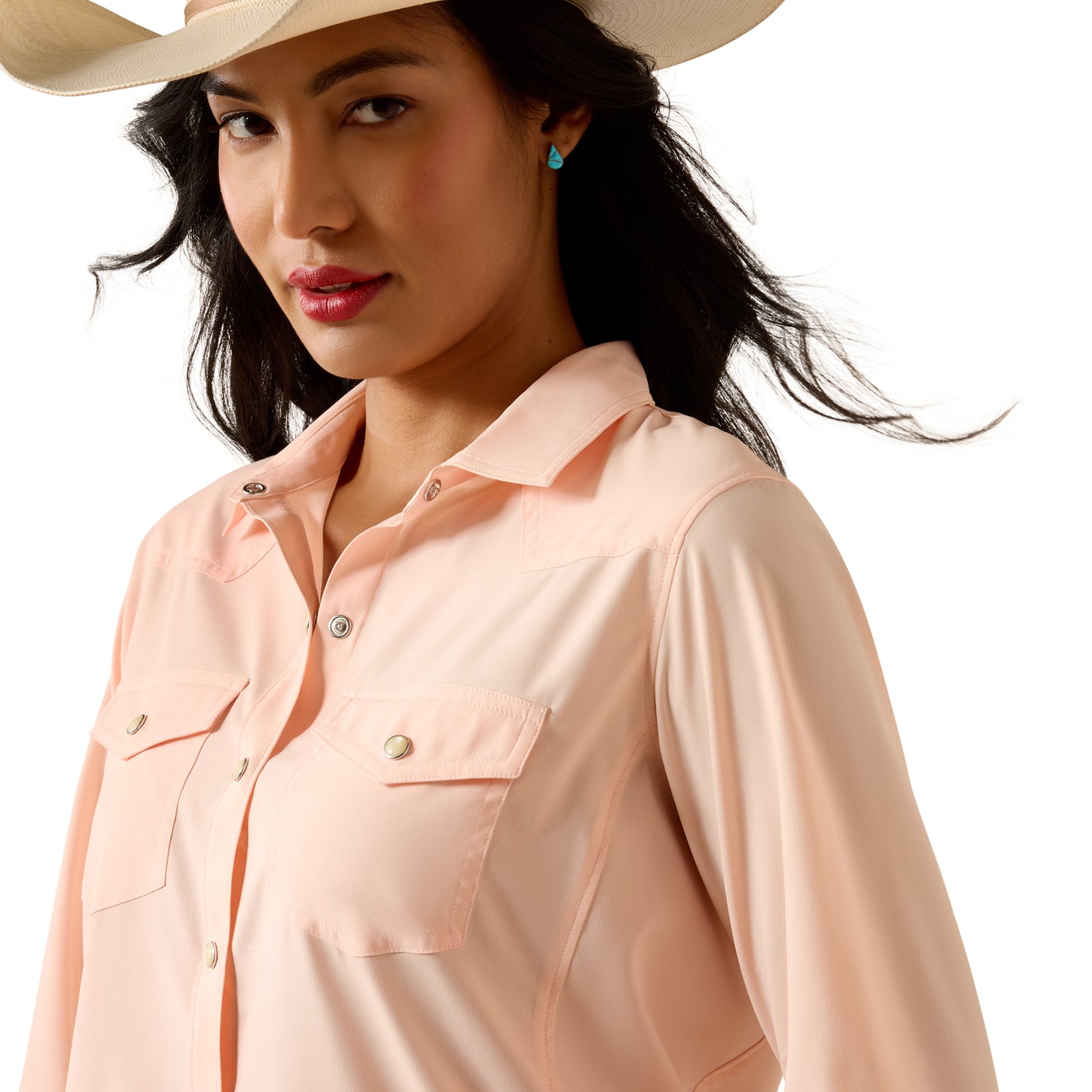 Ariat Ladies Western VentTEK Peach Snap Shirt 10075359