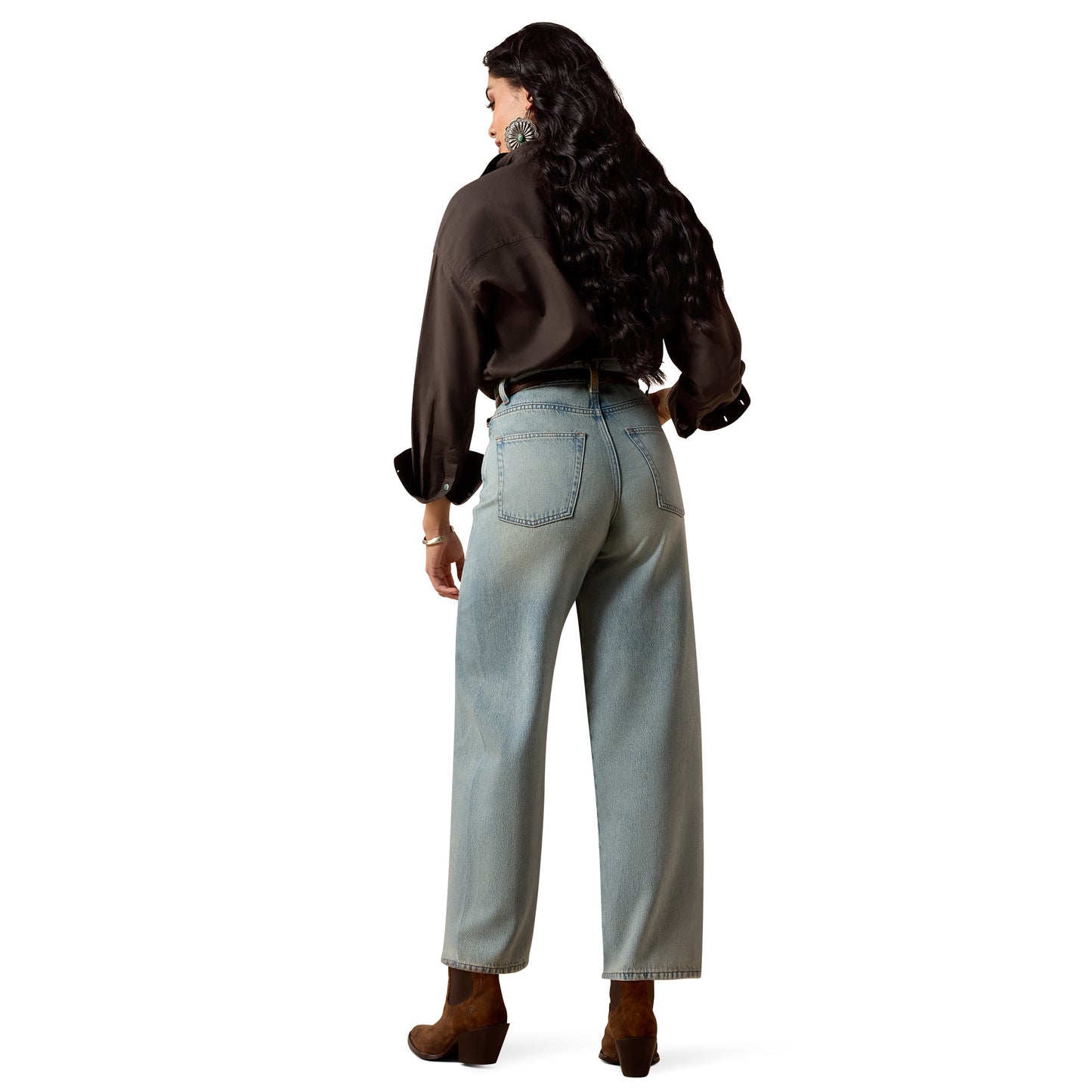 Ariat Ladies Ultra High Rise Jazmine Merrimack Wash Barrel Jeans 10076114