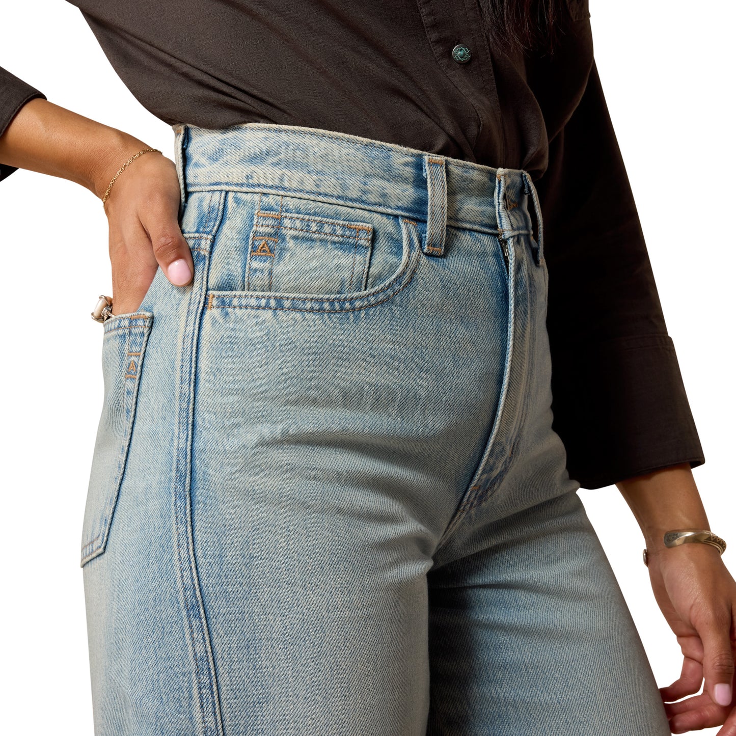 Ariat Ladies Ultra High Rise Jazmine Merrimack Wash Barrel Jeans 10076114