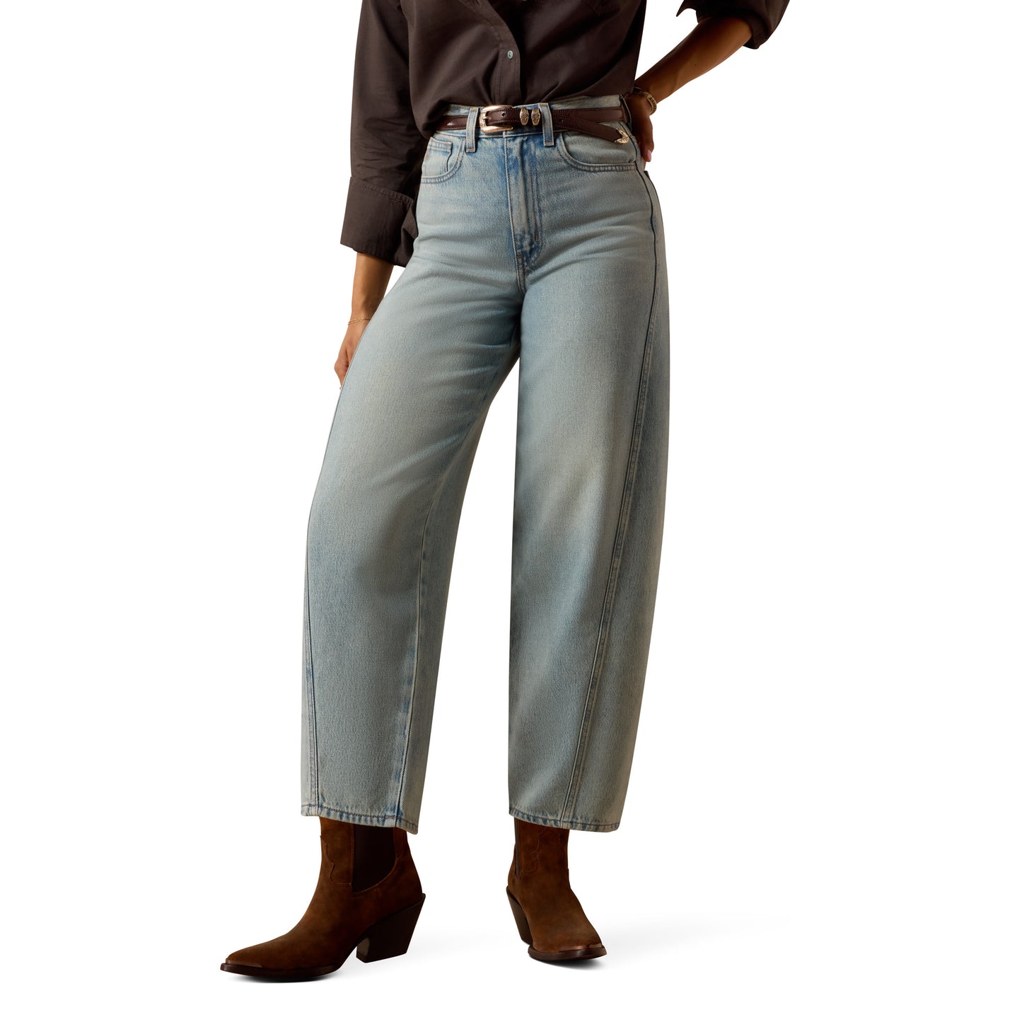 Ariat Ladies Ultra High Rise Jazmine Merrimack Wash Barrel Jeans 10076114