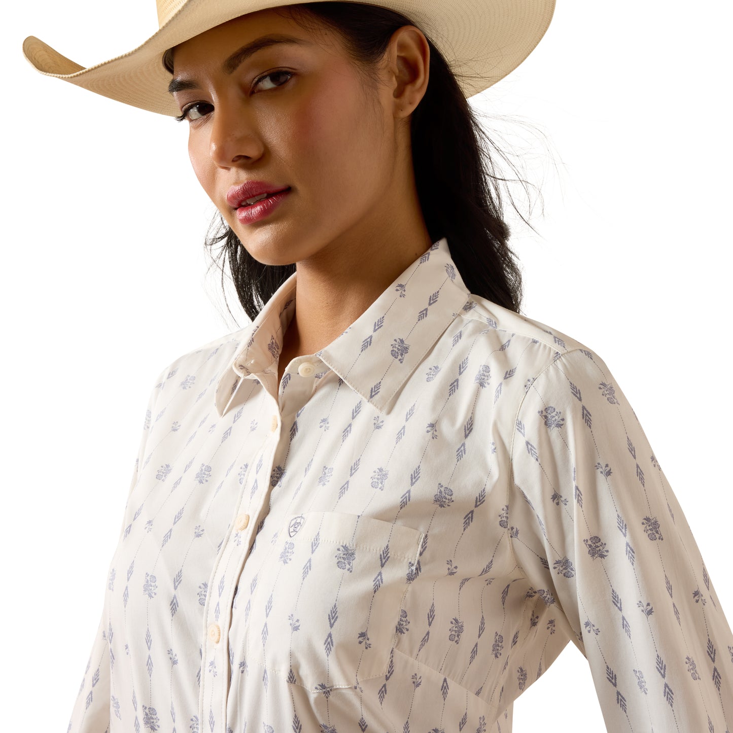 Ariat Ladies Kirby Stretch Sea Salt Dewdrop Button Down Shirt 10078847