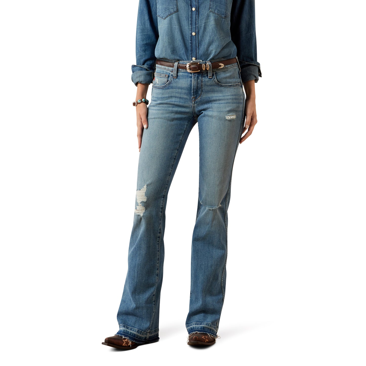 Ariat Ladies Perfect Rise Americana Jacksonville Wash Slim Trouser Jeans 10079187
