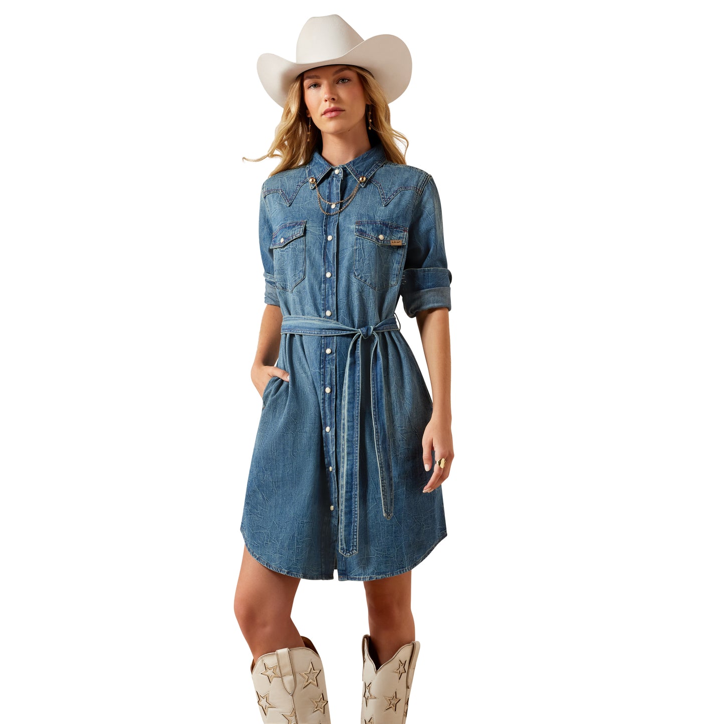 Ariat Ladies Americana Clovis Wash Denim Dress 10079209