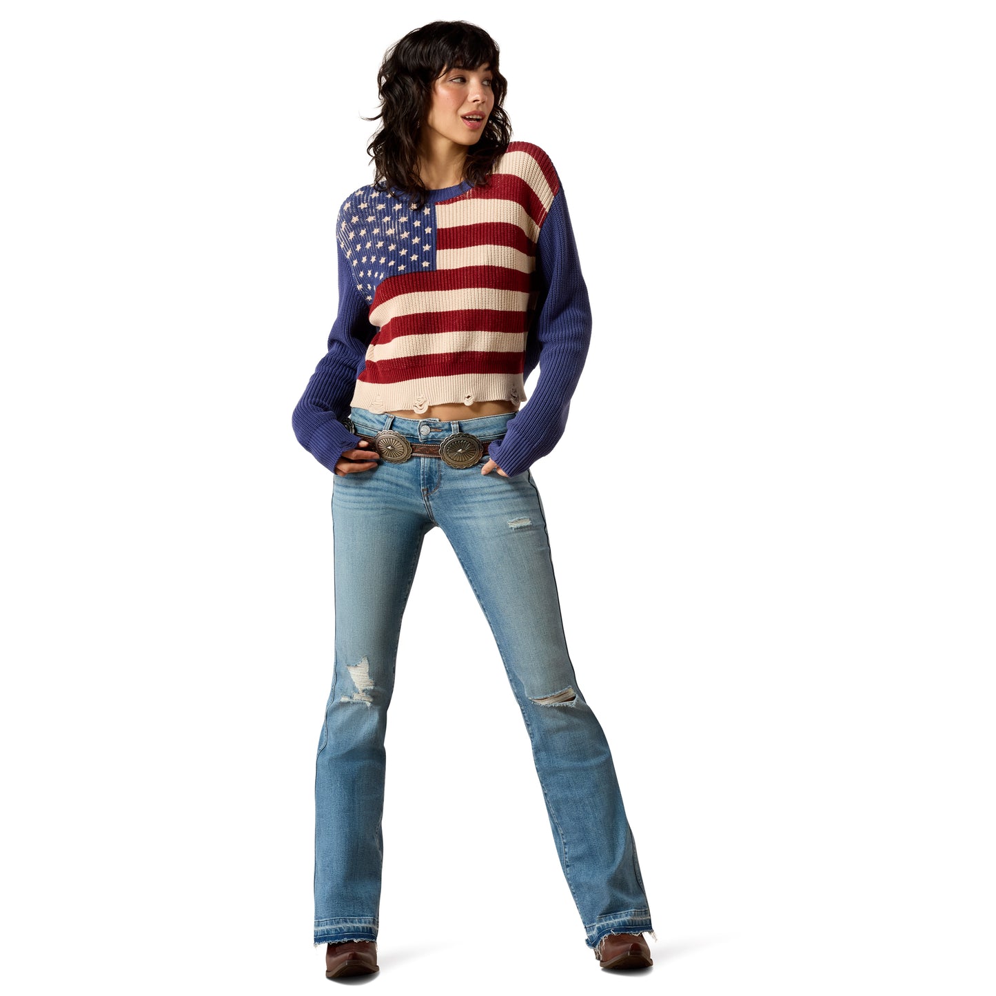 Ariat Ladies Americana Indigo Knit Sweater 10079344