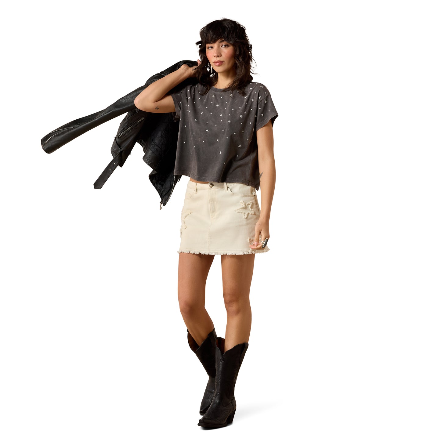 Ariat Ladies Star Studded Carbon Copy T-Shirt 10079642