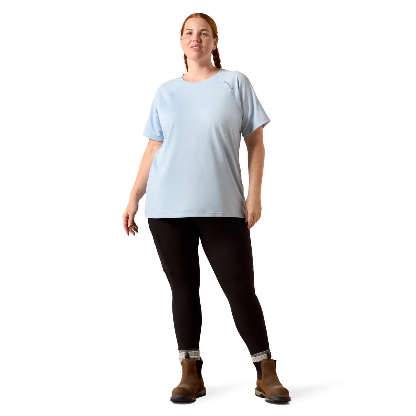 Ariat Ladies Rebar Subdued Blue Heat Fighter Essential T-Shirt 10071223