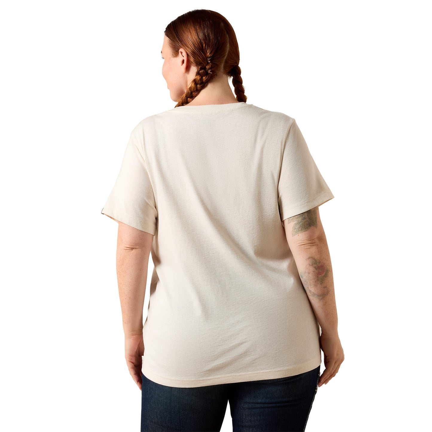 Ariat Ladies Rebar Cotton Strong Whisper Pink Heather T-Shirt 10071281