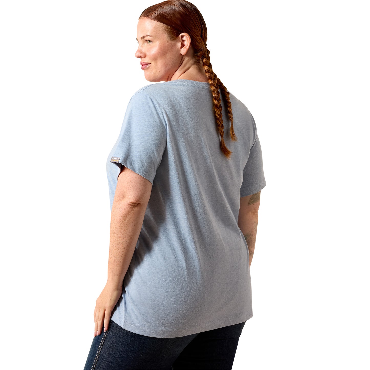 Ariat Ladies Rebar Cotton Strong Washed Rain V-Neck T-Shirt 10071283 - Wild West Boot Store