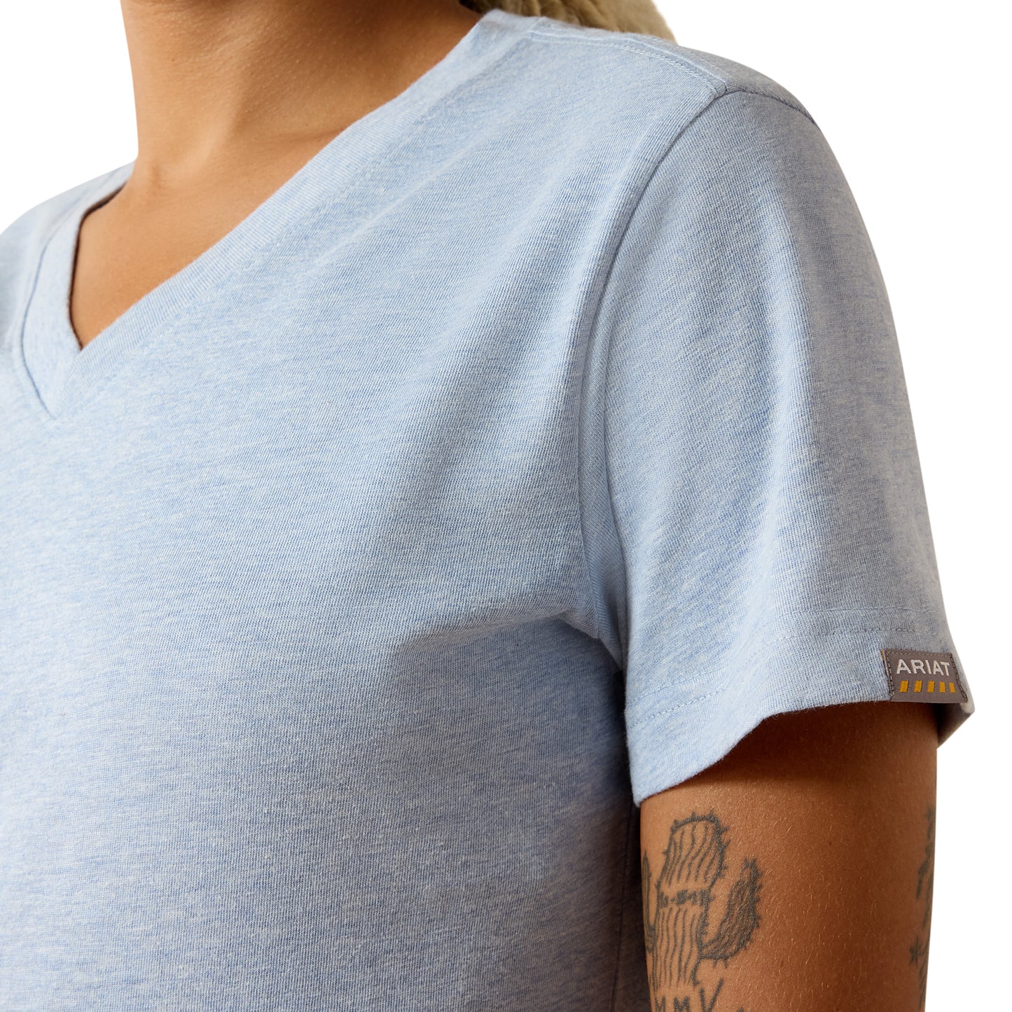 Ariat Ladies Rebar Cotton Strong Washed Rain V-Neck T-Shirt 10071283 - Wild West Boot Store