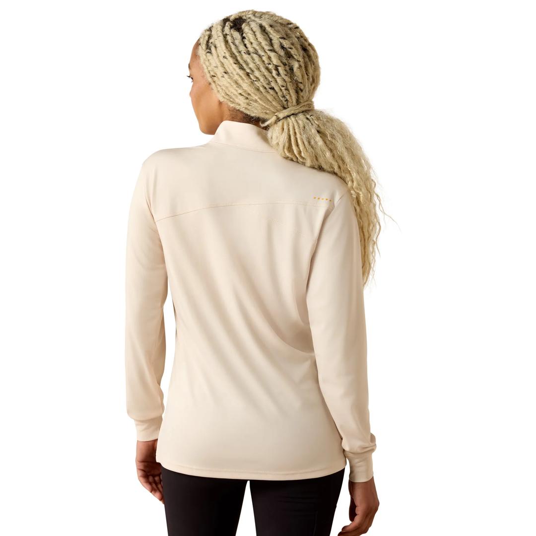 Ariat Ladies Rebar Sunblocker 1/2 Zip Whisper Pink T-Shirt 10071295 back
