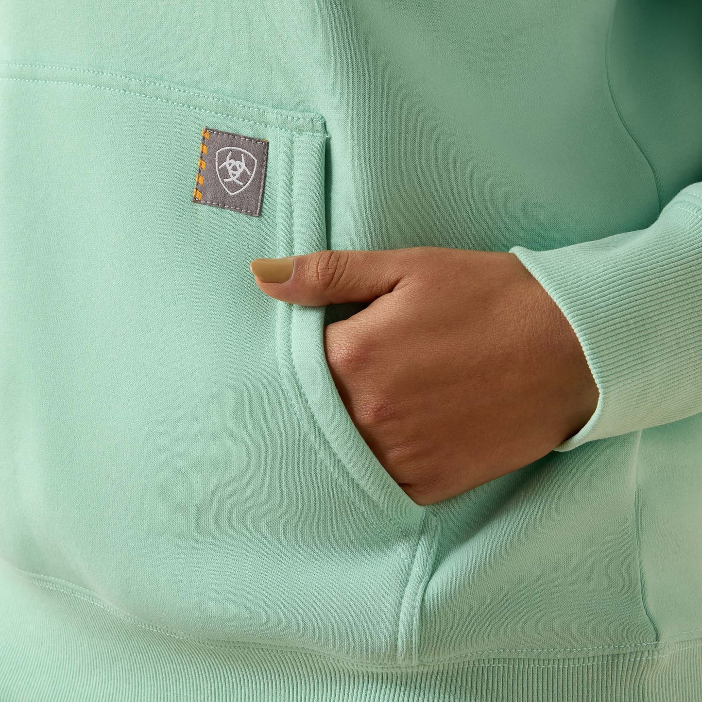 Ariat Ladies Rebar Lightweight Lichen Green Graphic Hoodie 10071330