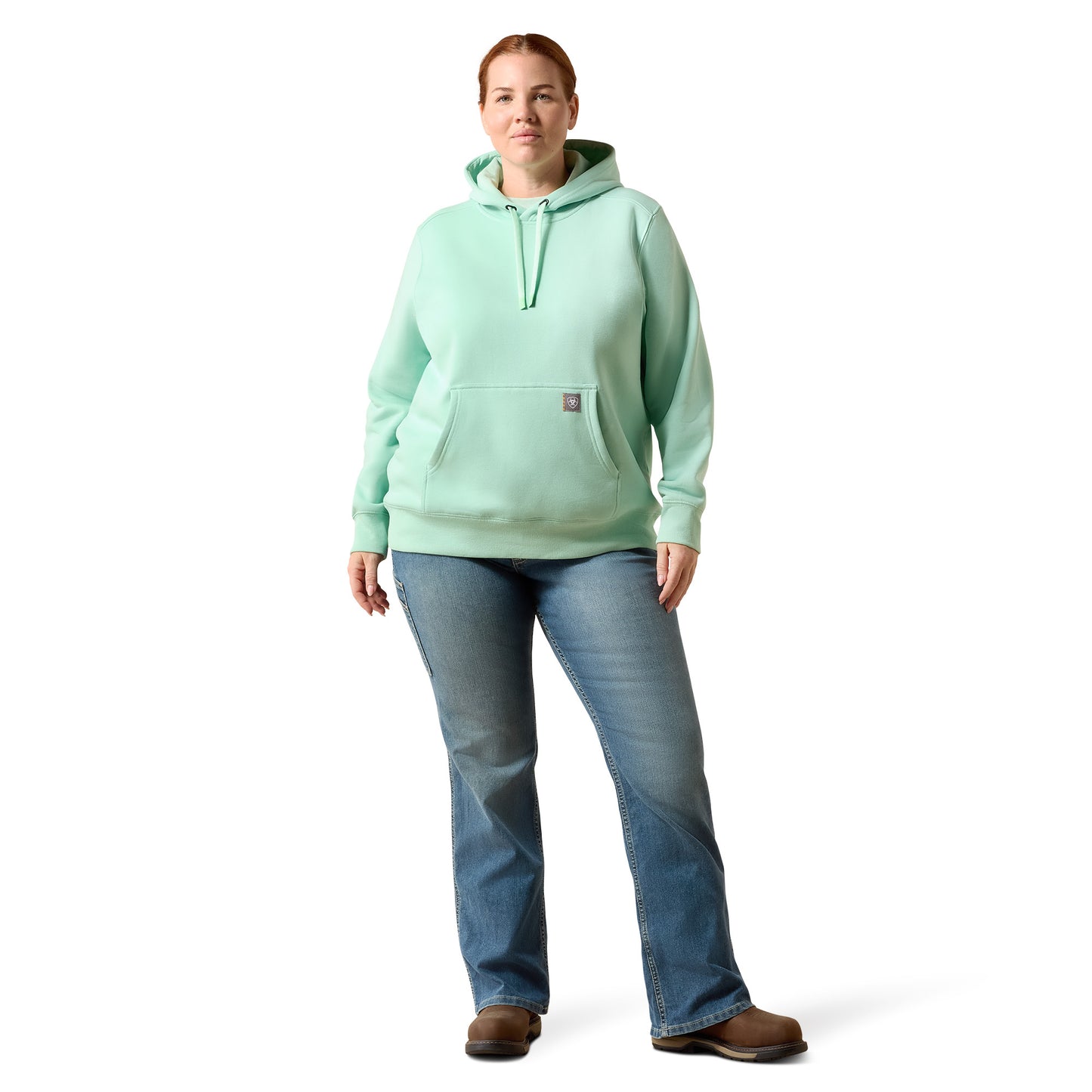 Ariat Ladies Rebar Lightweight Lichen Green Graphic Hoodie 10071330