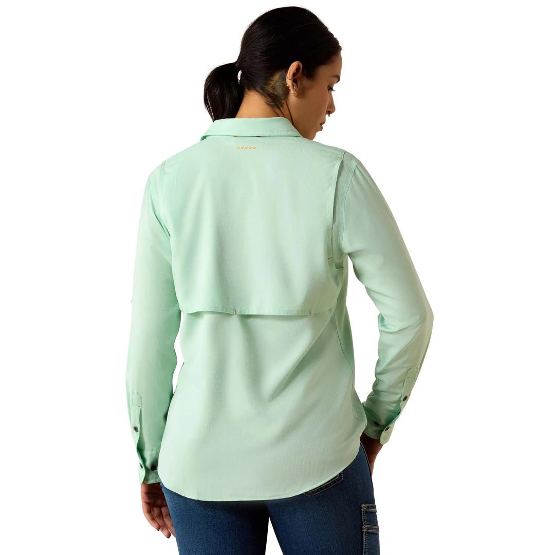 Ariat Ladies Rebar Made Tough Lichen VentTEK DuraStretch Work Shirt 10071570 back