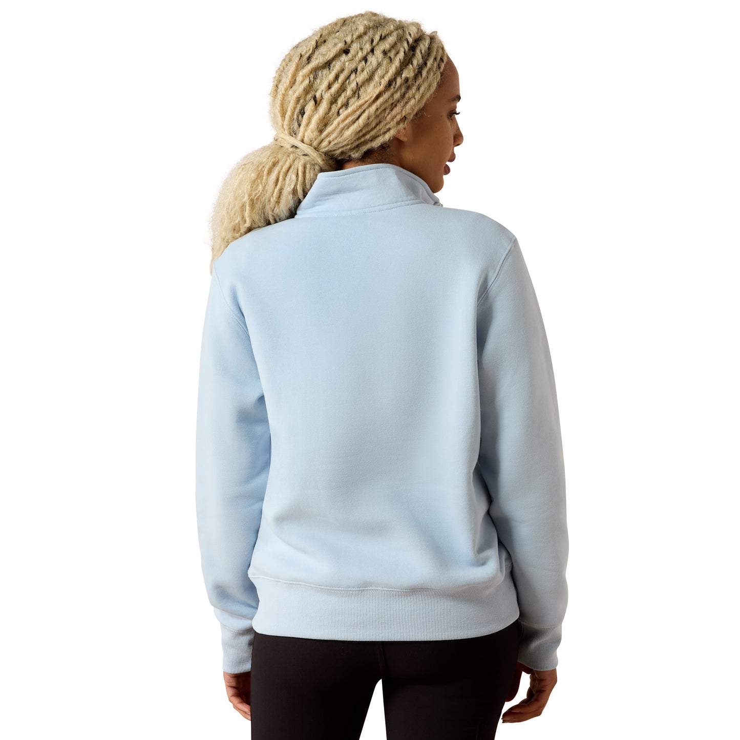 Ariat Ladies Rebar Lightweight Mock 1/2 Zip Subdued Blue Sweatshirt 10071625