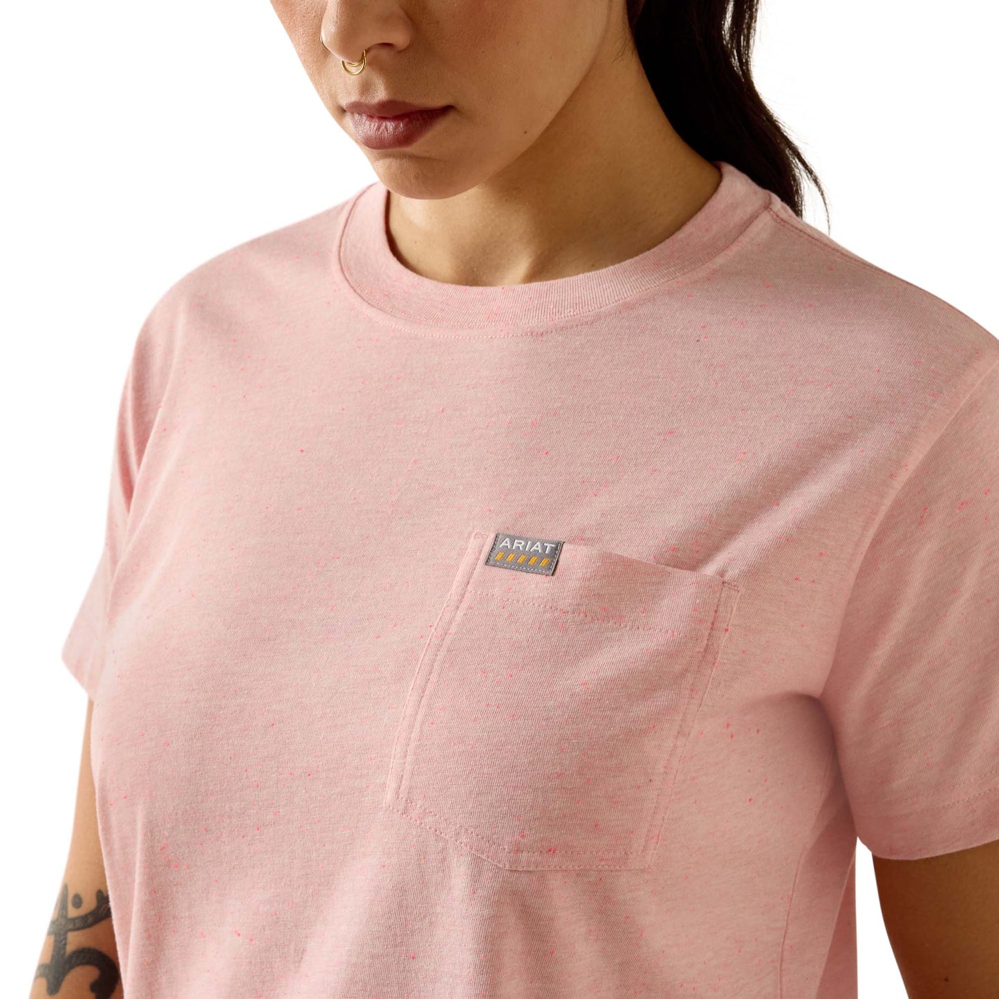 Ariat Ladies Rebar Cotton Strong Fushion Punch Space Dyed T-Shirt 10071626 - Wild West Boot Store