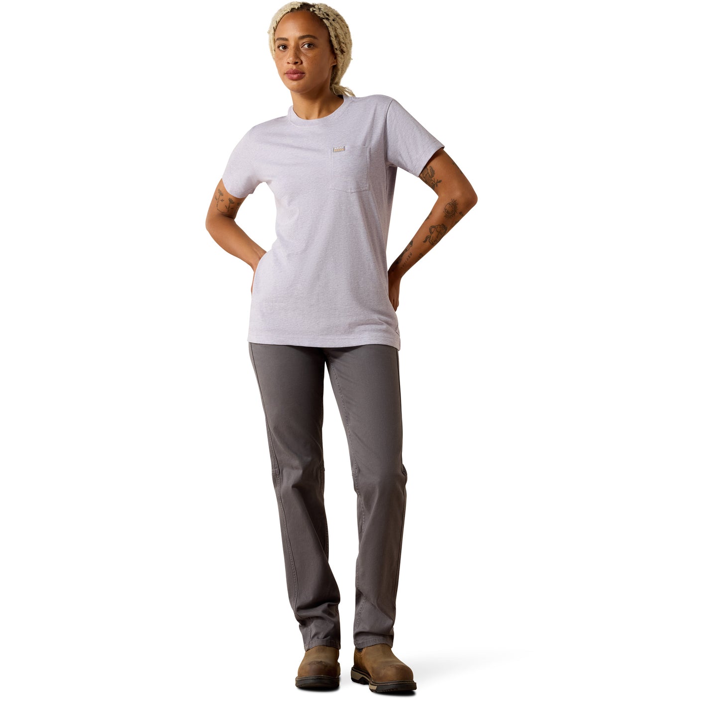 Ariat Ladies Rebar Cotton Strong Thistle Space Dyed T-Shirt 10071628