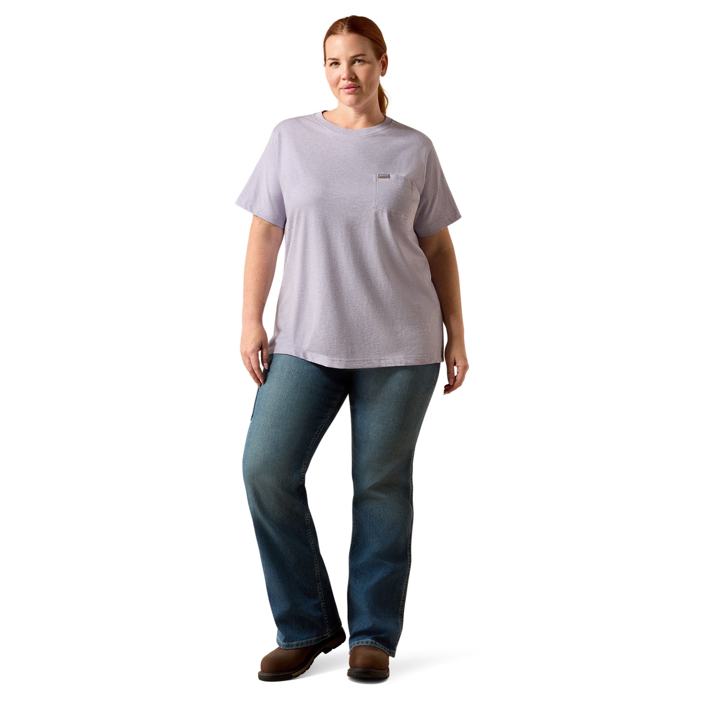 Ariat Ladies Rebar Cotton Strong Thistle Space Dyed T-Shirt 10071628