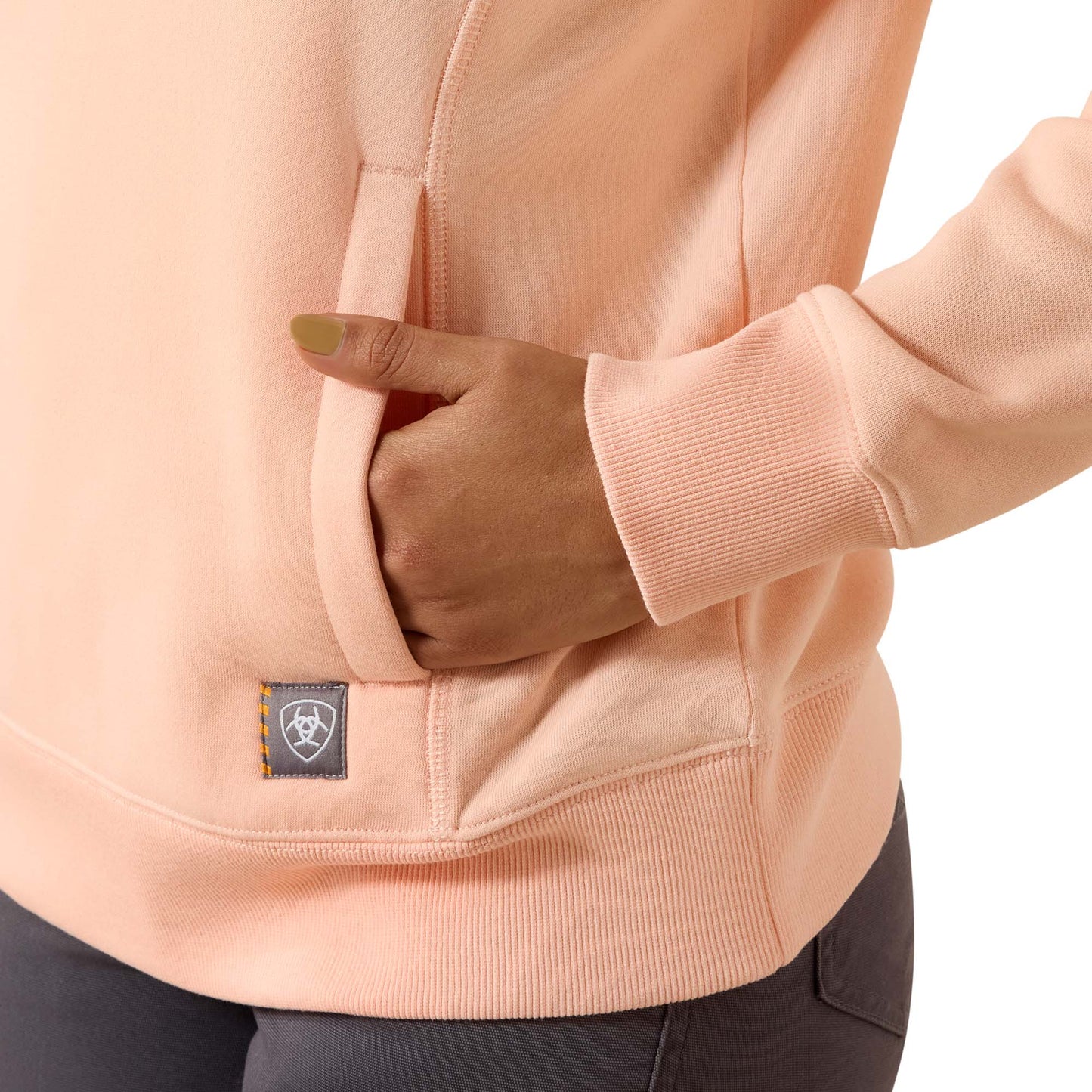 Ariat Ladies Rebar Lightweight Fleece Peach Sweatshirt 10072446