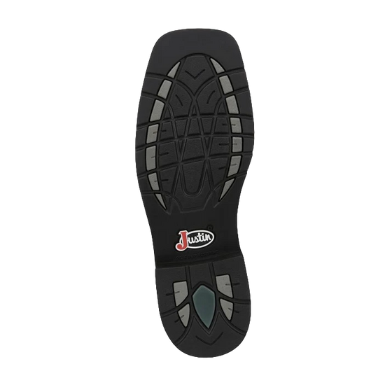 Justin Men's Driller 11" White & Brown Water Buffalo Work Boots SE4683