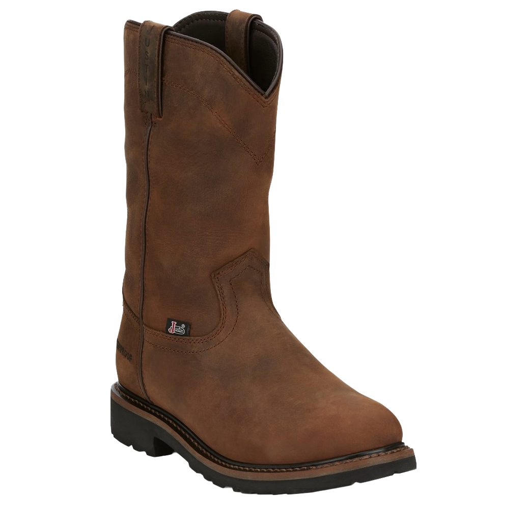 Justin Men's Drywall Whiskey Brown Cowhide Leather Work Boots SE4960