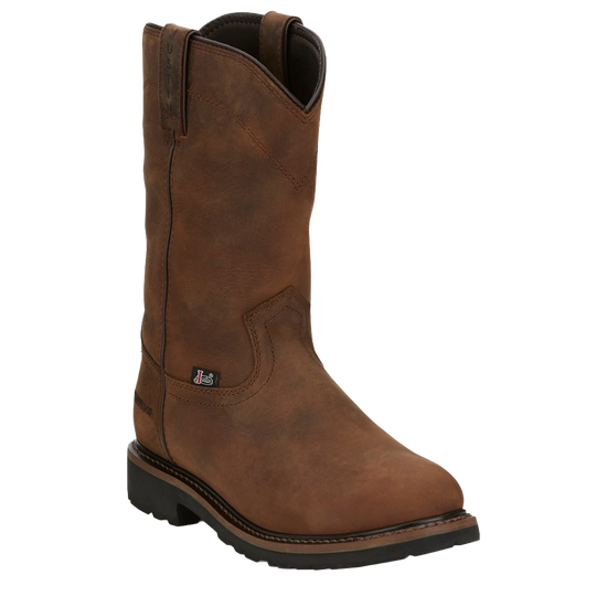 Justin Men's Drywall Whiskey Brown Cowhide Leather Work Boots SE4960