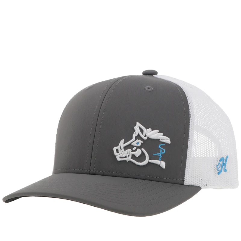 Hooey Sniper Pig Light Grey & White Trucker Cap SP001T-GYWH