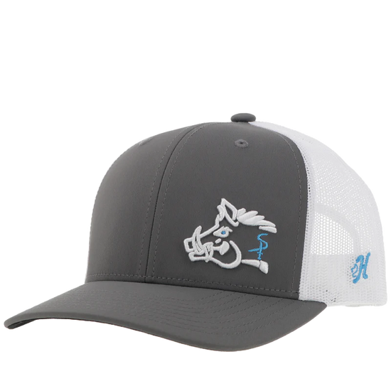 Hooey Sniper Pig Light Grey & White Trucker Cap SP001T-GYWH