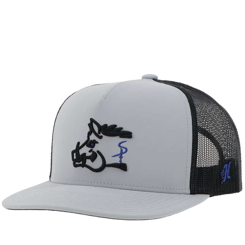 Hooey Sniper Pig Grey & Black Trucker Cap SP002T-GYBK