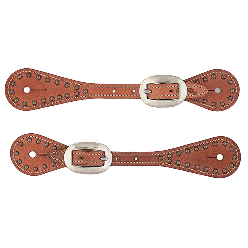 Weaver Youth Spotted Russet Spur Straps