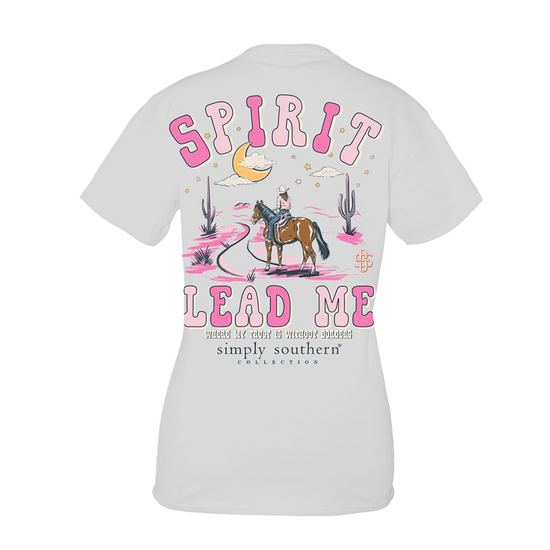 Simply Southern Ladies Spirit Lead Me Light Grey T-Shirt SS-SPIRIT