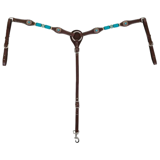 Circle Y Turquoise Roundup Futurity Breast Collar