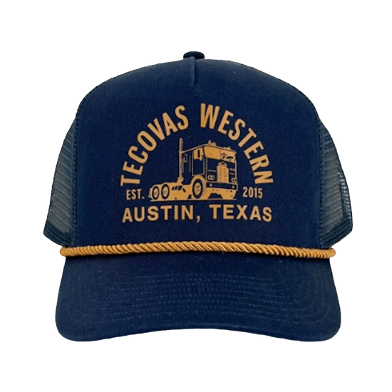 Tecovas Truck Graphic Navy 5 Panel Trucker Hat 30535NAV