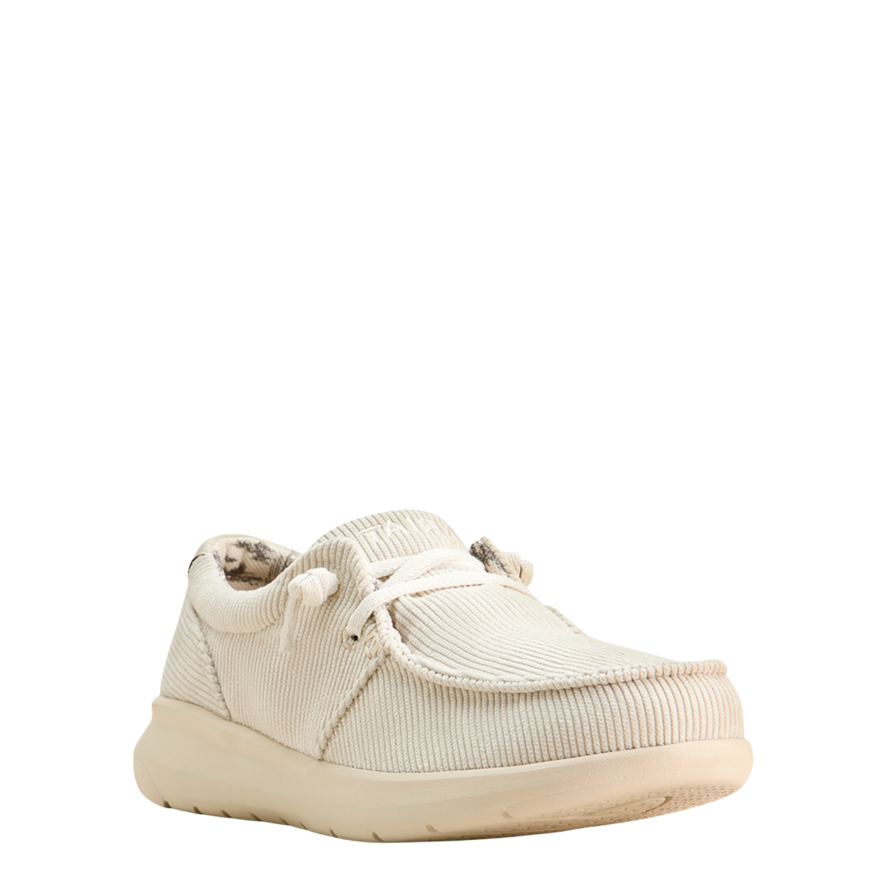 Ariat Ladies Hilo Cream Corduroy Slip On Shoe 10053698