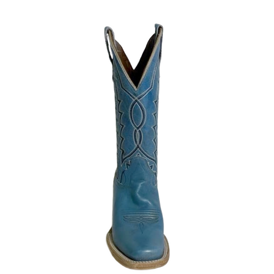 Circle G Ladies Embroidered Light Blue Western Boot L6334