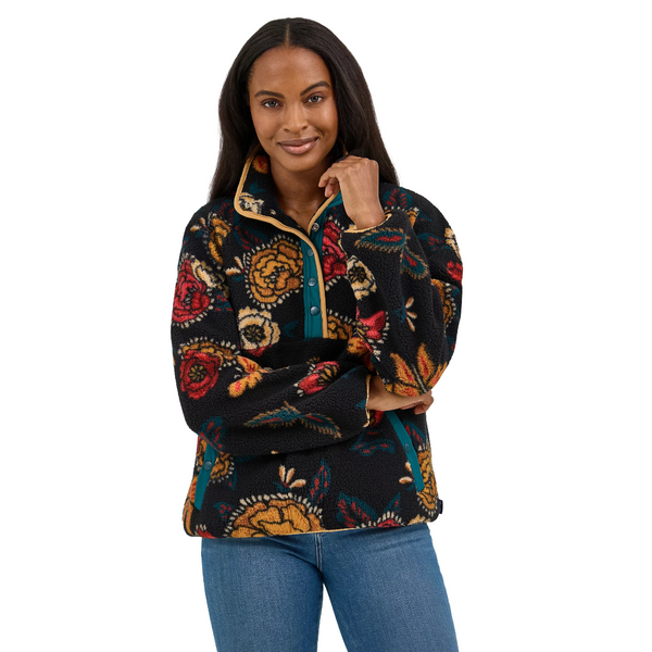 Wrangler Ladies Retro® Punchy Black Sherpa Snap Pullover 112371676